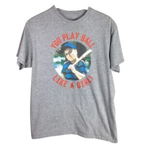 The Sandlot You Play Ball Like A Girl T Shirt Gray Large